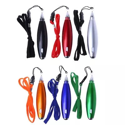 LED Ballpoint Note Pen Stationery Memo Paper Lanyard Pens With Rope • £5.22