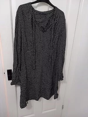 Marks And Spencer Polka Dot Dress Size 22 New Without Tags • £11.99