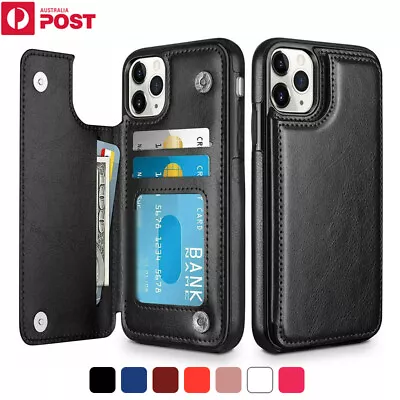 $14.99 • Buy For IPhone 14 13 12 11 Pro Max XR XS SE 7 8 Plus Case Leather Wallet Flip Cover