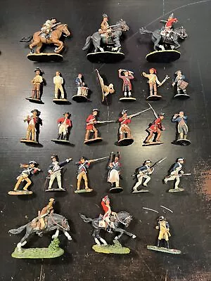 25x Britains American Revolution Painted Metal Miniatures Lot Soldiers Cavalry + • $310.79