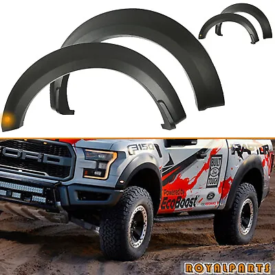 4pcs Raptor Style LED Fender Flares For 2015 2016 2017 Ford F150 Wheel Protector • $119.99