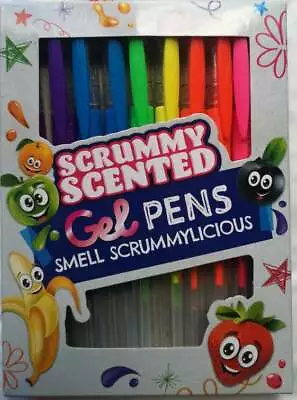 £3.71 • Buy Scented Gel Pens FRUIT SCENTS Pack Of 10 BRIGHT COLOURS Crafting (CE UK SAFE)
