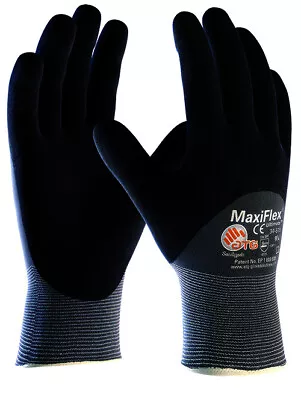 34-8758b Atg Size 8 Maxiflex Ultimate 3/4 Coated Knitwrist Gloves • £16.98