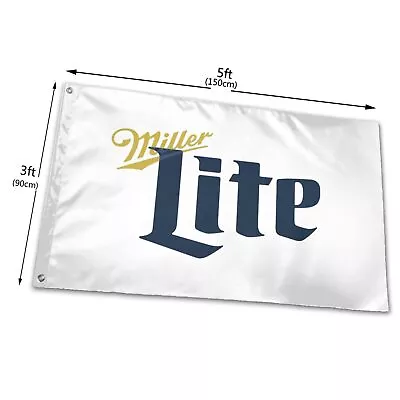 Miller Lite Flag 3x5 FT Outdoor Banner Outdoor Decoration Garden Decoration... • $25.37