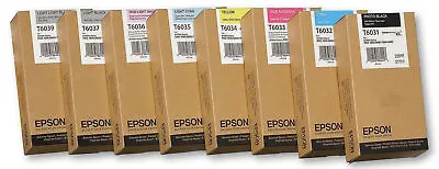 £74.99 • Buy Genuine Lot Of Epson T6031 T6032 T6023 T6036 T6037 T6039 Ink Cartridges (220ml)