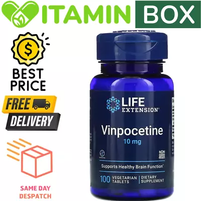 Life Extension Vinpocetin 10 Mg - 100 Veg Tabs | Memory & Brain Support • $29.33