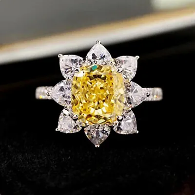 $2.42 • Buy Gorgeous 925 Silver Filled Cubic Zircon Ring Women Jewelry Wedding Gift Sz 6-10