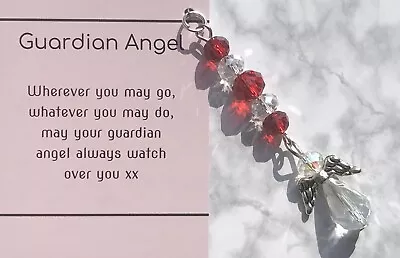 £4.55 • Buy Crystal Birthstone Guardian Angel Hanging Ornament & Card Birthday Gift