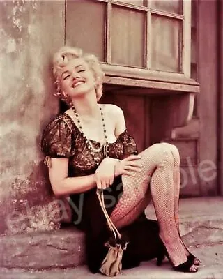 MARILYN MONROE CANDID BY MILTON GREENE FOX BACK LOT APRIL 1956 8x10 GLOSSY HG63 • $9.99