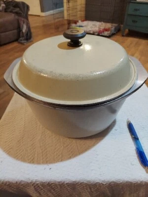 $60 • Buy Vintage Club 8 Quart Cast Aluminum Harvest Gold Dutch Oven Large Stock Pot