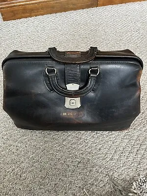 Vintage SHELL LEATHER DOCTOR’S BAG - Distressed With Dr. Name • $75