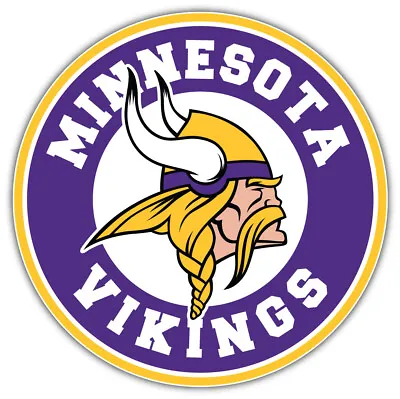 Minnesota Vikings Logo NFL Sport Car Bumper Sticker Decal  SIZES  • $3.75