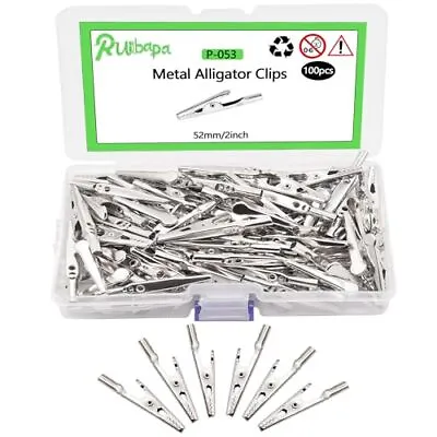 100pcs Metal Alligator Clips 52mm For Household Soldering And Electrical Test To • $14.94