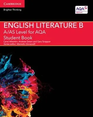 A/AS Level English Literature B For AQA Student Book 9781107468023 | Brand New • £29.99