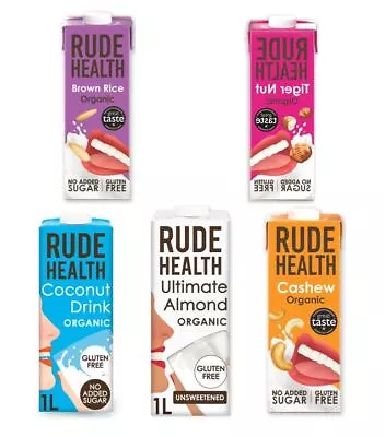 Organic Brown Rice Drink - Rude Health 1 Litre - Pack Of 6 • £15.81