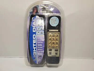 VINTAGE SAKAR BLACK LIGHTED PUSH BUTTON DESK TELEPHONE BRAND NEW KT-1400CL Retro • $19.52