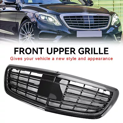 S63 AMG Style Grille Grill For Mercedes Benz W222 S Class W/ACC 2014-2020 Black • $246.69