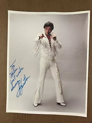 Vintage 1983 LAS VEGAS Elvis Impersonator Color Photo SIGNED INSCRIBED Jonathon • $14.99