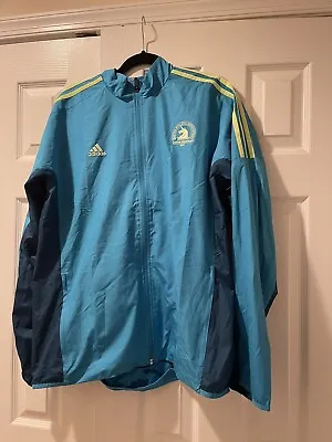 Adidas Boston Marathon 2019 Blue Jacket Size L • $68.50