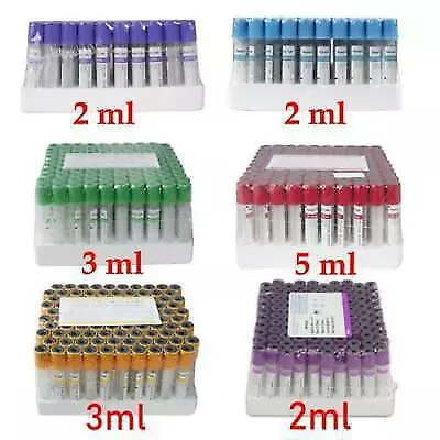 100Pcs Sterile Blood Collection Tubes Coagulation Tubes Medical EXP 2025 2/3/5ML • $19.99