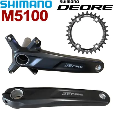Shimano Deore M5100 1x11 Speed Crank Arm 30T 32T 34T 36T 38T Chainring Crankset • $72.46