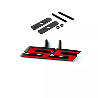 1x Grille SS Emblem Front Badge SS 3D GM Camaro CHEVROLET Black Red Fu • $16.63