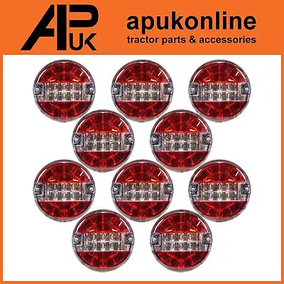 10x LED Round Rear Brake Tail Reverse Lights Lamp Daxara Maypole Erde Trailer • $233.33