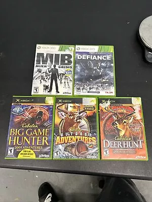 $15.99 • Buy Xbox And 360 Game Lot Bundle MIB Deer Hunt Defiance Cib Retro Fun