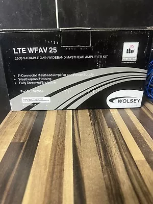 Wolsey LTEWFAV 25 1 Way TV Aerial Variable Masthead Amplifier & Power Supply • £12.99