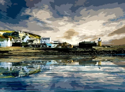 £15 • Buy Portpatrick Scotland Limited Art Print By Sarah Jane Holt