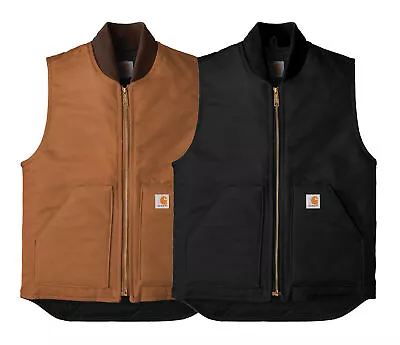 New Mens Carhartt Arctic Quilt Lined Duck Vest CTV01 - Pick Color & Size • $74.95