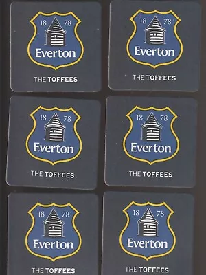 EVERTON F.C. Pack Of Crested Beer Mats / Coasters FREE POST UK • £4.25