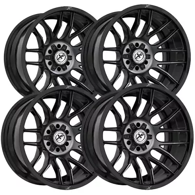 (4) XF Off-Road XF-232 20x9 5x5 /5x5.5  +0mm Black/Titanium Wheels Rims 20  Inch • $1365.04