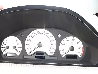 1999 Mercedes-benz W202 C280 Sport AMG  260 KM/H Instrument Cluster White Gauges • $324.95