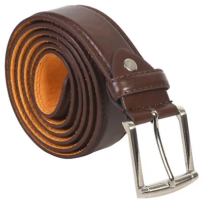 Men’s Full Grain Leather Belts XXXL Size Genuine Casual Belt 1.5inch Width USA • $13.99