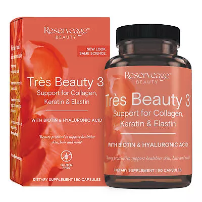 Reserveage Tres Beauty 3 Beauty Supplement For Hair Skin And Nails 90 Caps • $47.99