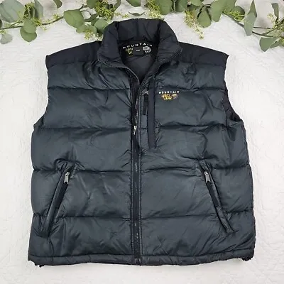 Mountain Hardwear Men's Black Puffer Vest Full Zip Size L Goose Down • $85