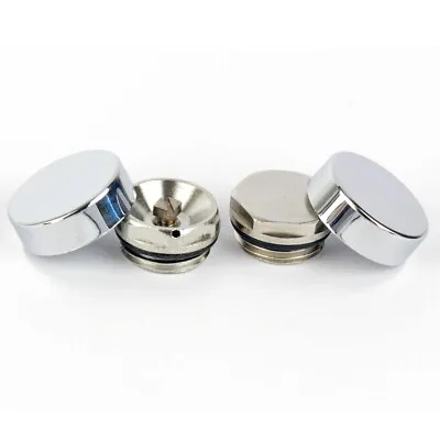 Two Chrome Cover Cap For Towel Rail Radiator Blanking Plug And Air Vent / Bleed • £4.99