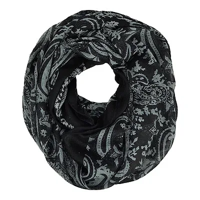 Floral Flower Paisley Print Block Circle Loop Wrap Wide Infinity Scarf Warm • $8.89