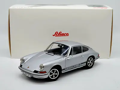 Schuco 1973 Porsche 911 S Coupe Silver 1:18 Scale - New • $179.41