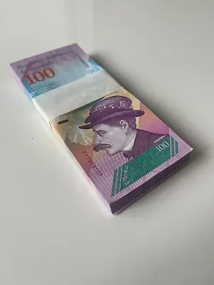 Venezuela 100 Bolívar Soberano - 2018 Bundle X 100 Notes • $34.99