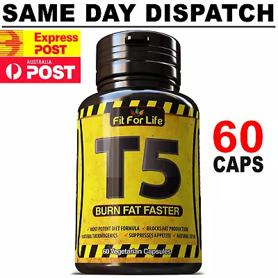 T5 FAT BURNER CAPSULES - 60 Veg Caps Premium Quality FAST POST AU • $28.50