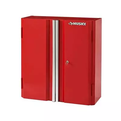 Husky Garage Cabinet Red 28 X12  24G Steel Wall Mounted Keyed Magnetic Closure • $163.76
