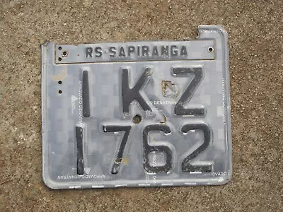 Brasil Grey Motorcycle License Plate IKZ 1762 South America RS Sapiranga Brazil • $19.99