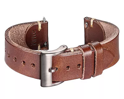 Leather Watch Bands For Men Italian Buttero Leather Watch Strap Vintage Brown • $17.99