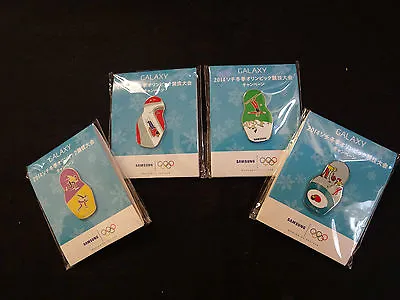 2014 Sochi Olympic Pin Badge Samsung 4 Pins Set • $21.99