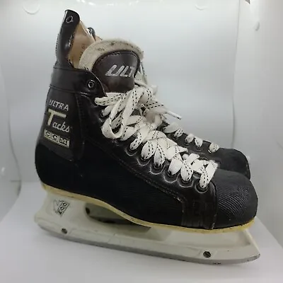 Vintage CCM Ultra Tacks Mens Hockey Skates Size 7.5 Canada 4124 DA Brown White • $120