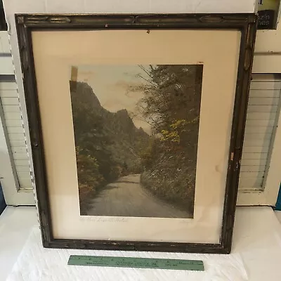 Antique Sawyer Large Hand Colored Photo Up Thro Dixville Notch White Mountains  • $65