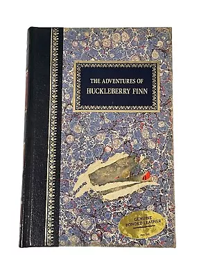 VTG 1983 The Adventures Of Huckleberry Finn Genuine Bonded Leather River Press • $10.95