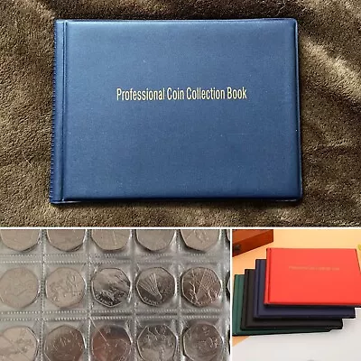 240 Coin Album Penny Money Storage Book Case Folder Holder Coin Folder • £5